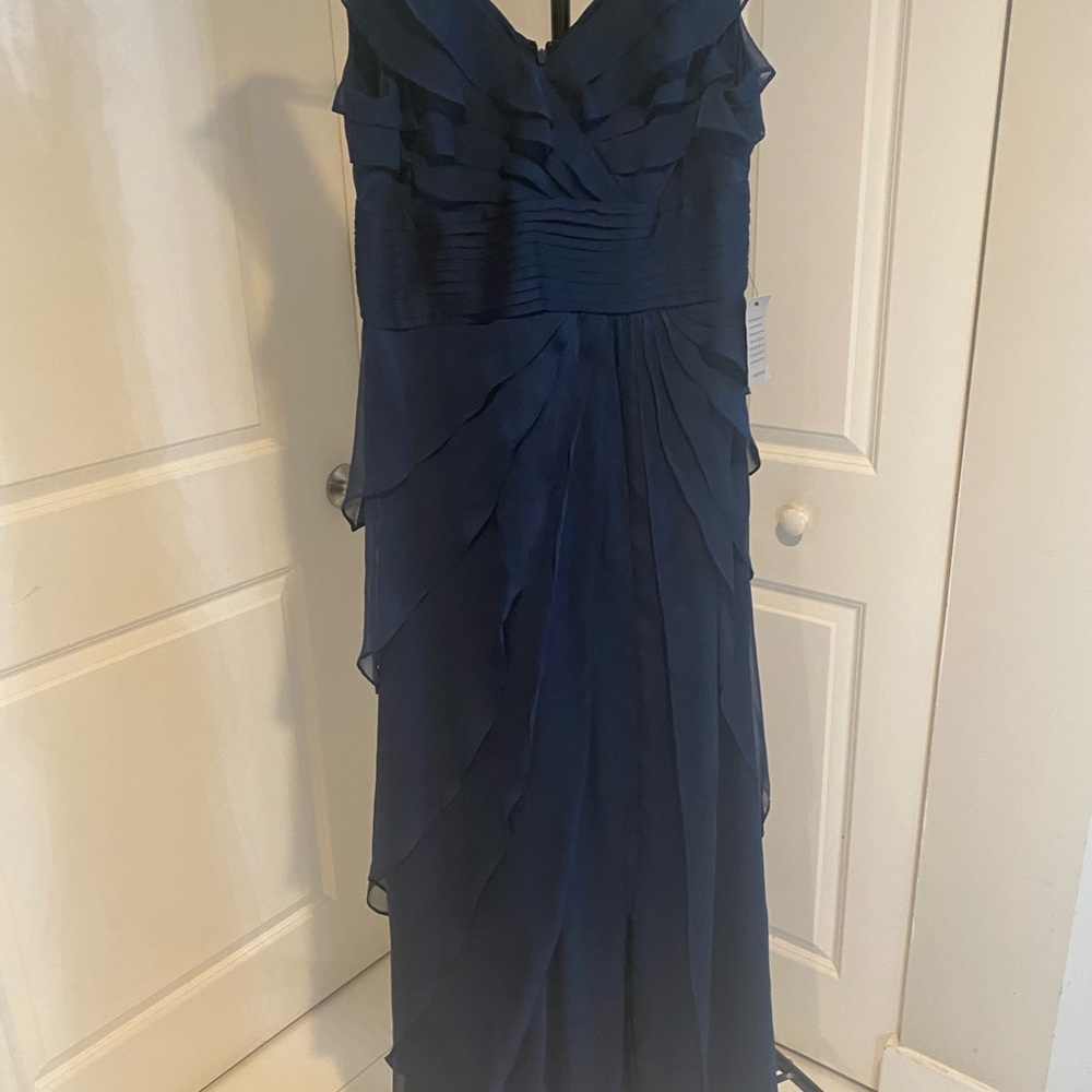 Adrianna Papell formal dress size 14 navy blue